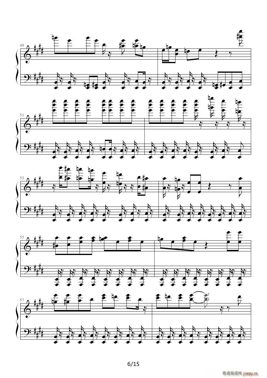 春运 E调(钢琴谱)6