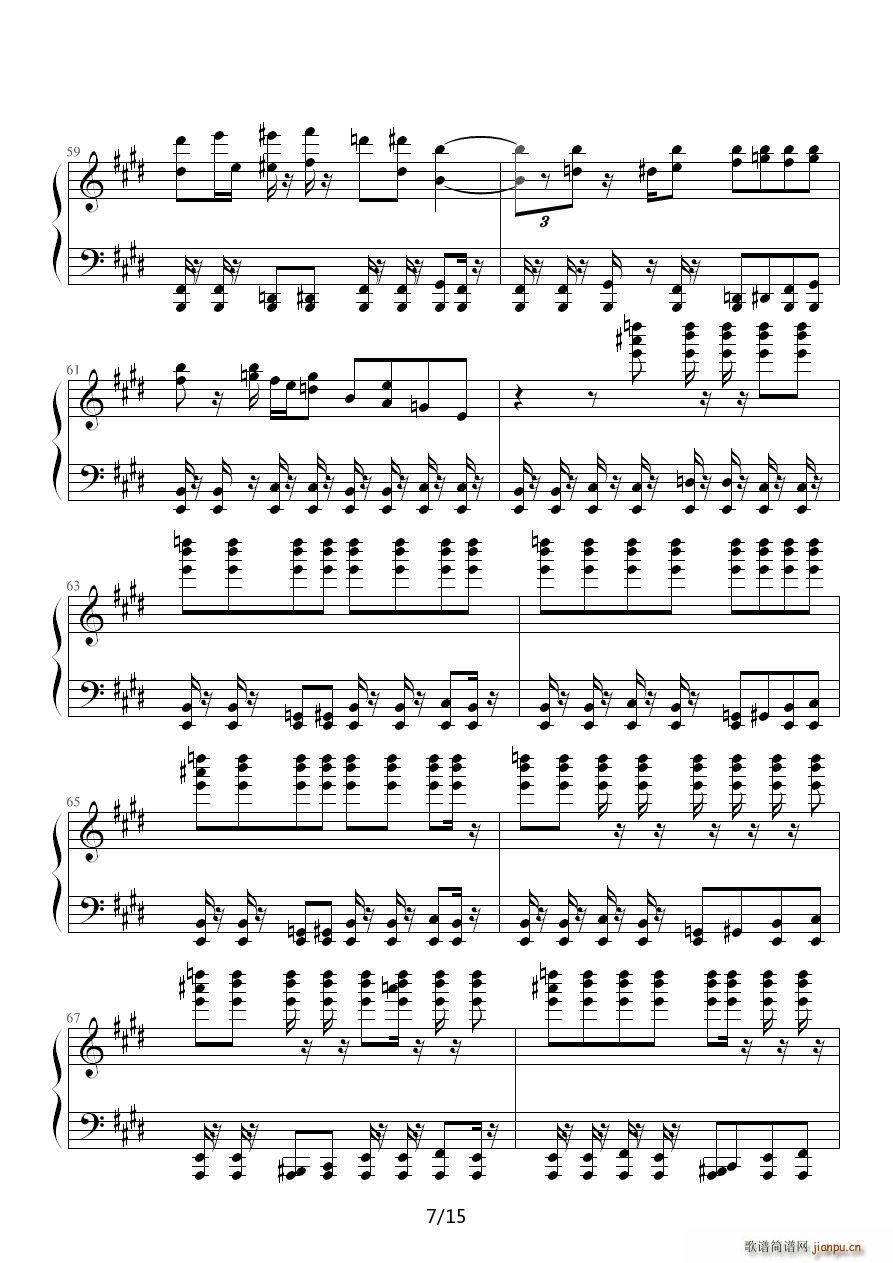 春运 E调(钢琴谱)7