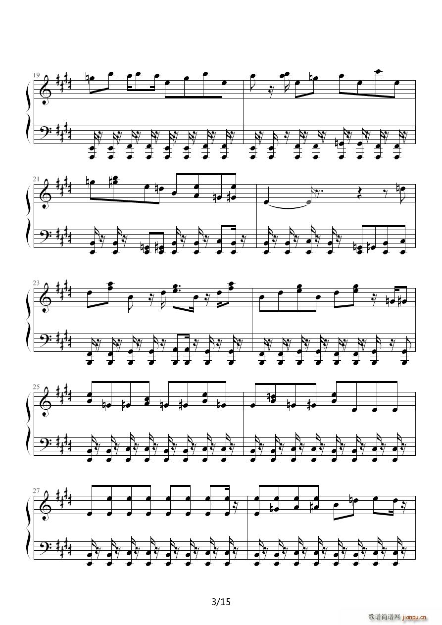 春运 E调(钢琴谱)3