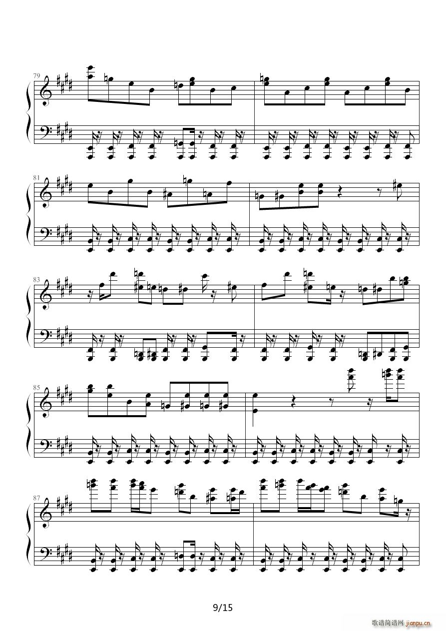 春运 E调(钢琴谱)9