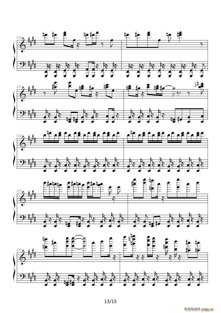 春运 E调(钢琴谱)13
