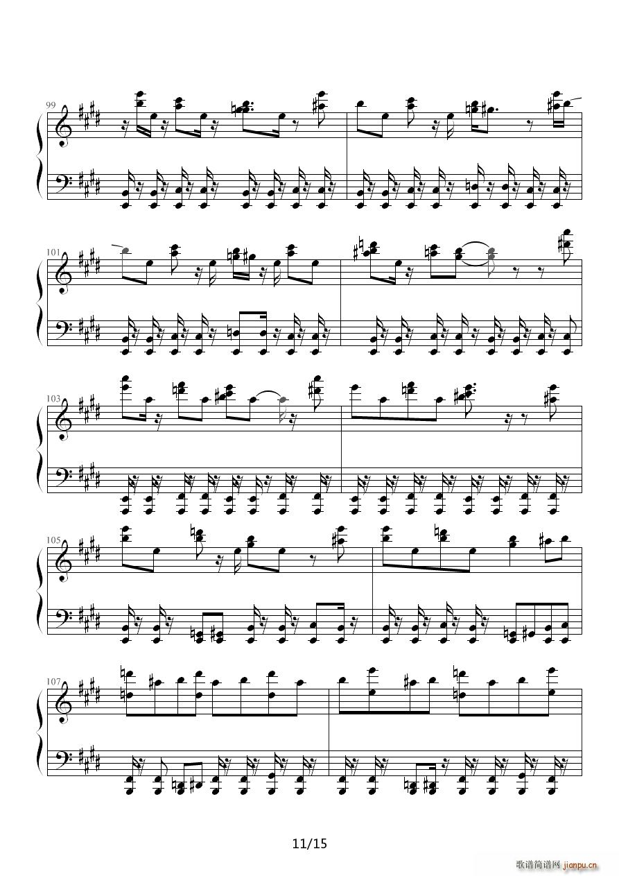 春运 E调(钢琴谱)11