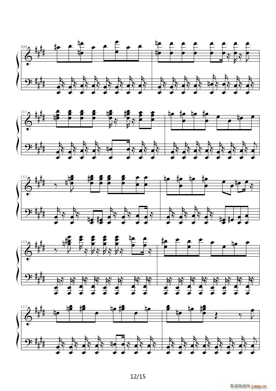 春运 E调(钢琴谱)12