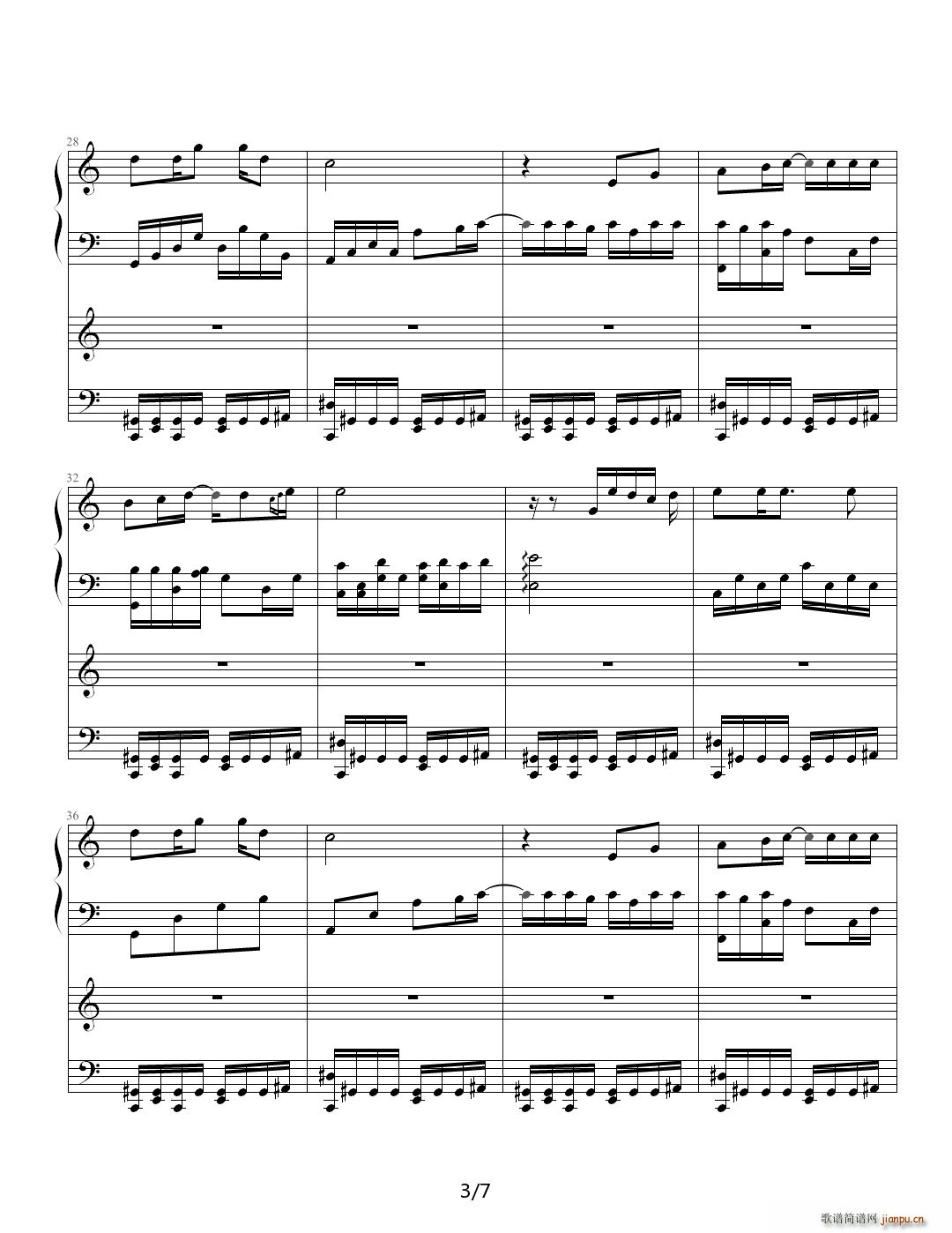 Oh My life C调(钢琴谱)3