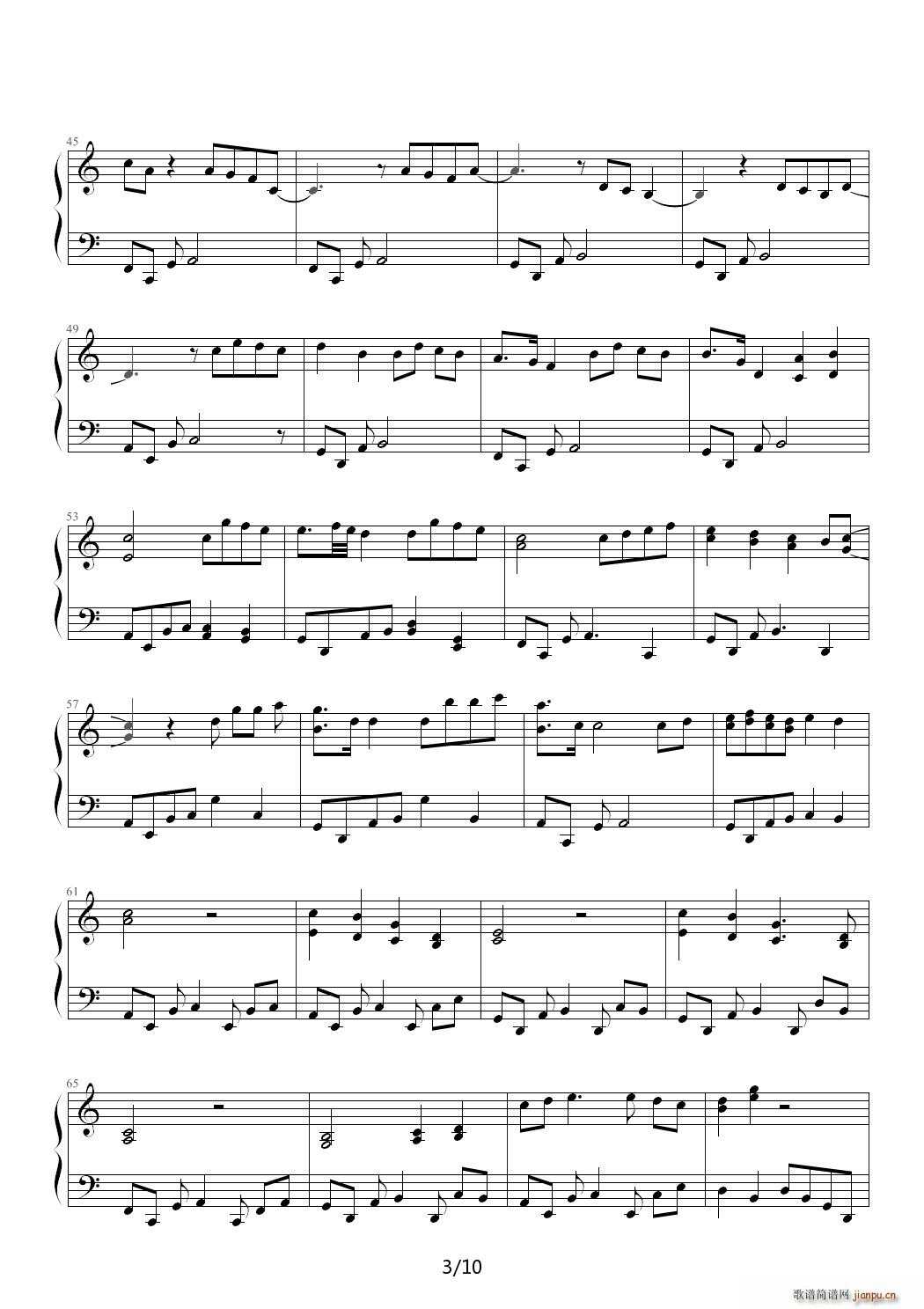 快乐的日子不复还 C调(钢琴谱)3