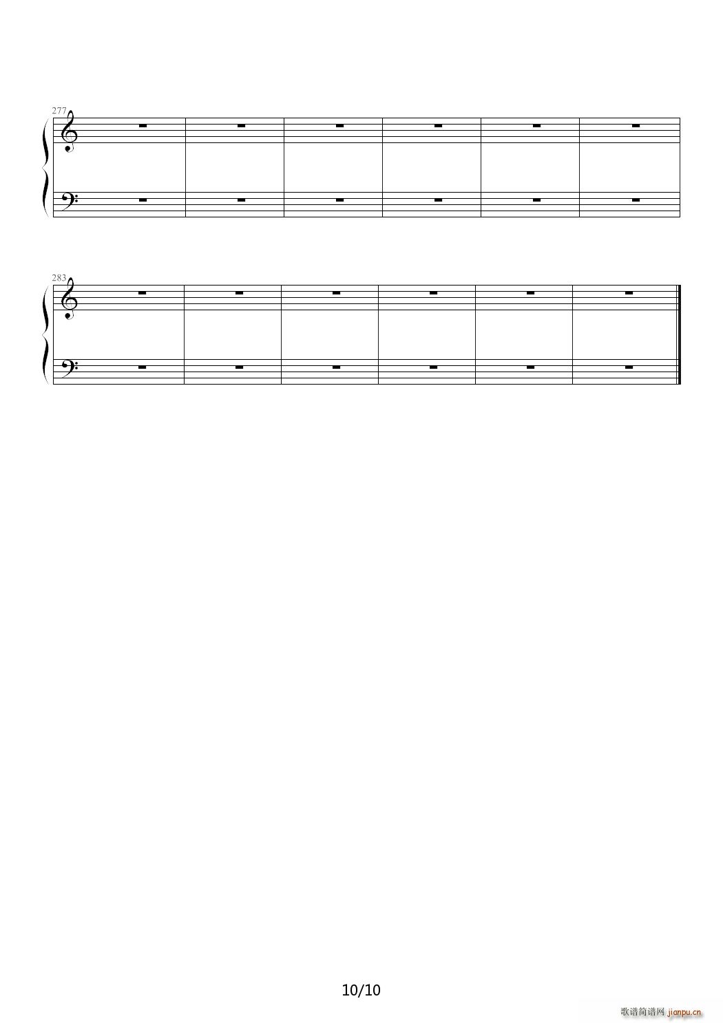 快乐的日子不复还 C调(钢琴谱)10