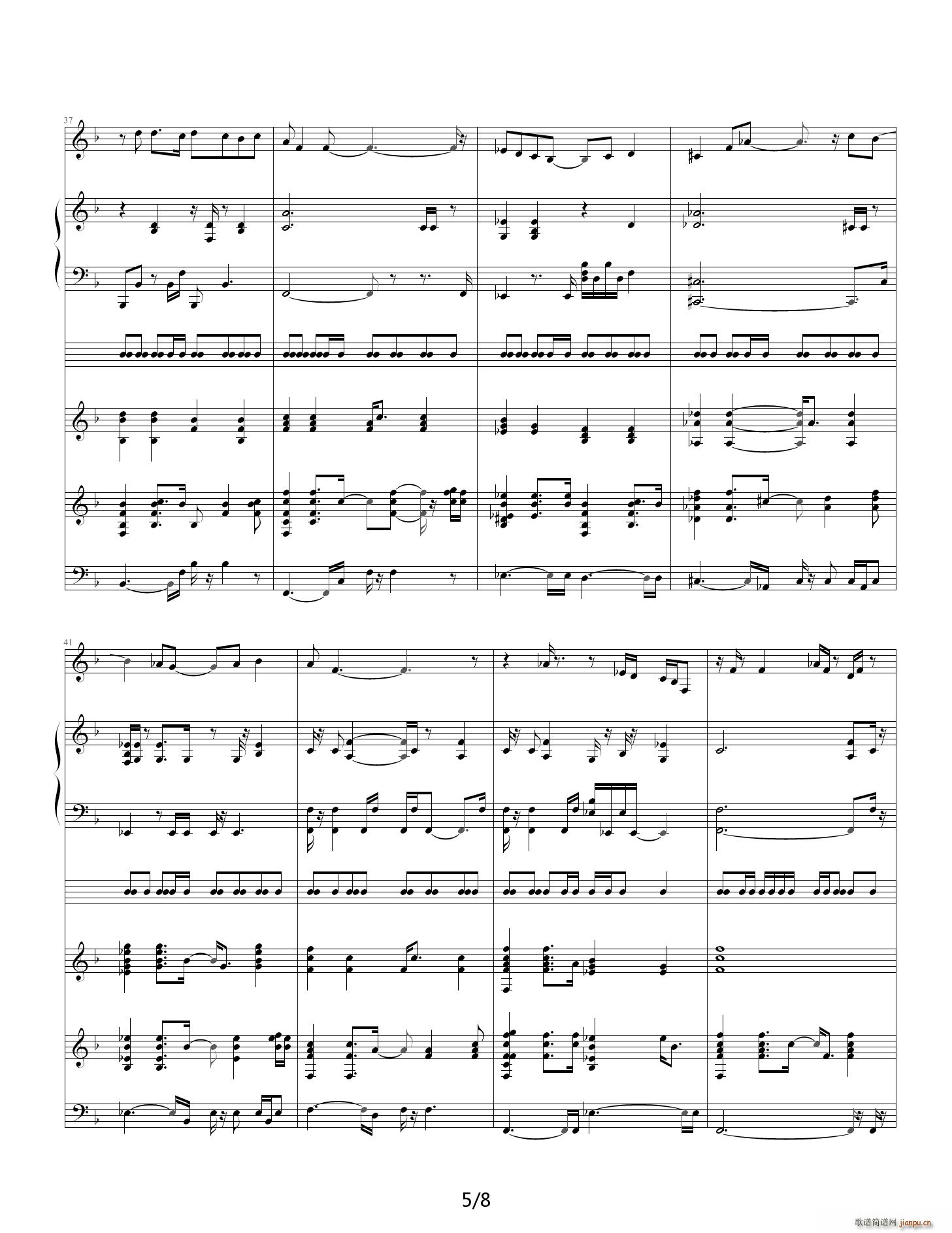 即兴随想 推荐耳机 F调(钢琴谱)5