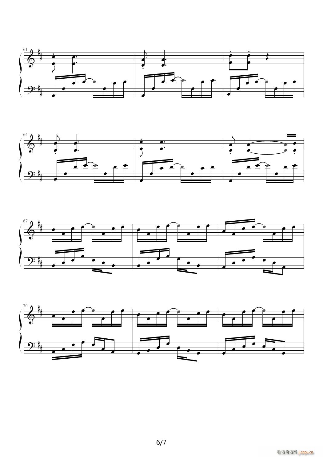 夜音狂想曲 C调(钢琴谱)6