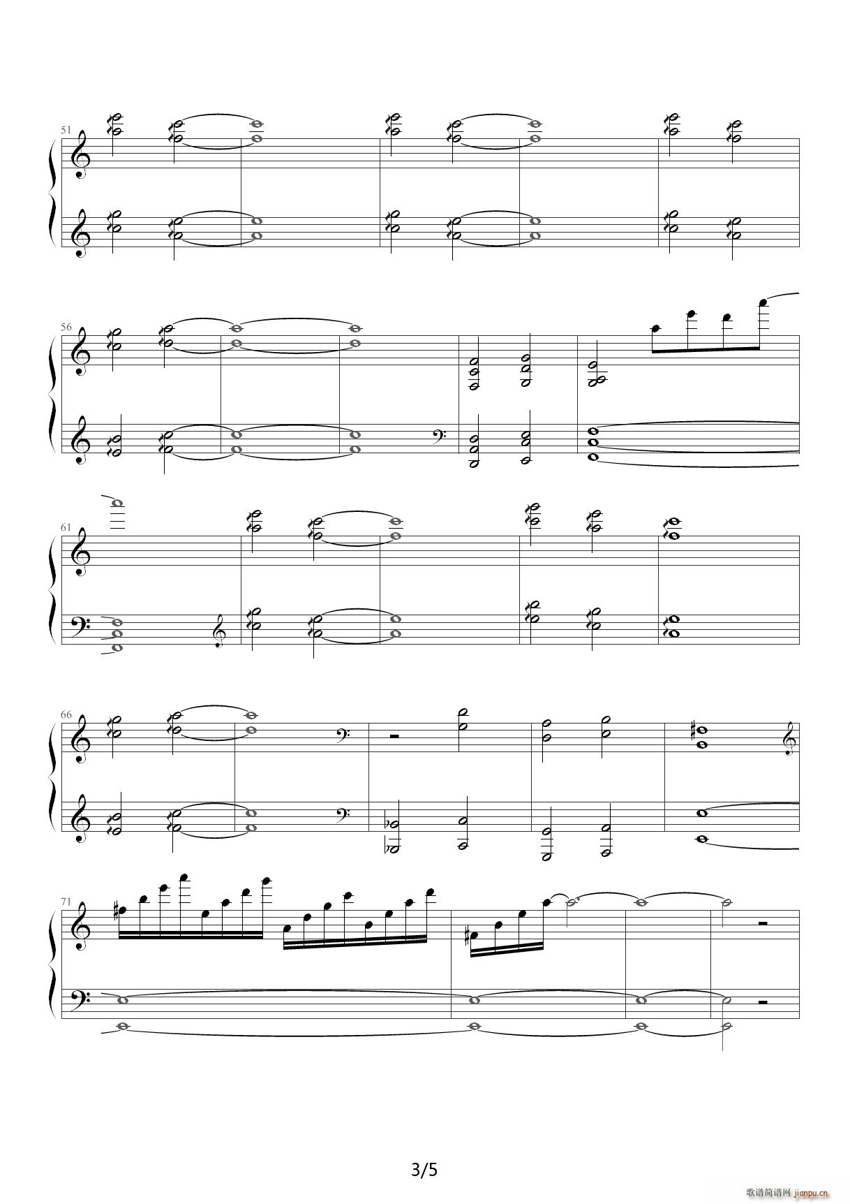 七彩 A调(钢琴谱)3