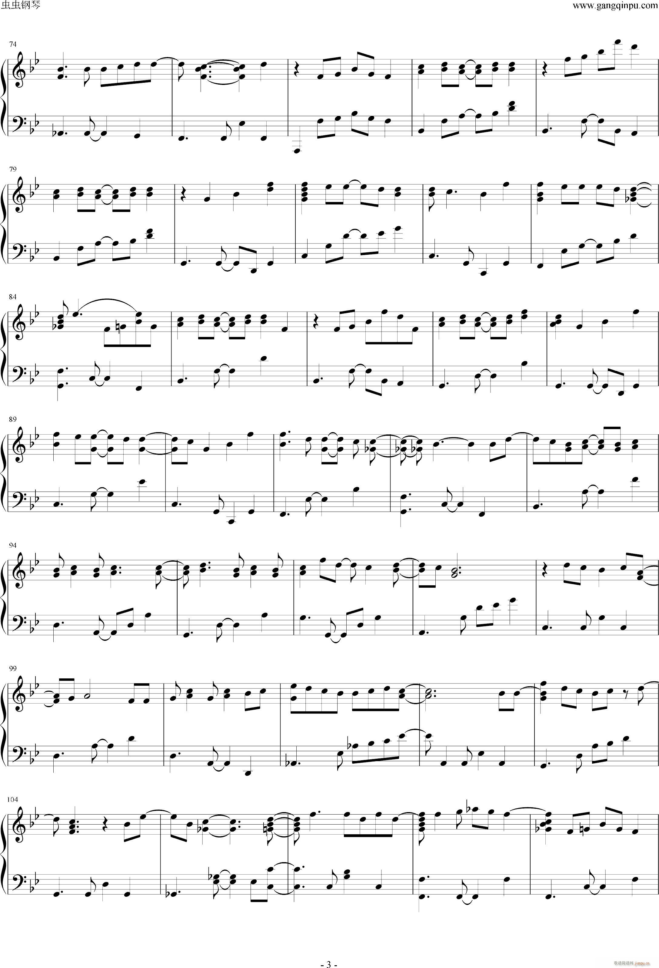 The First Snow 初雪(钢琴谱)3