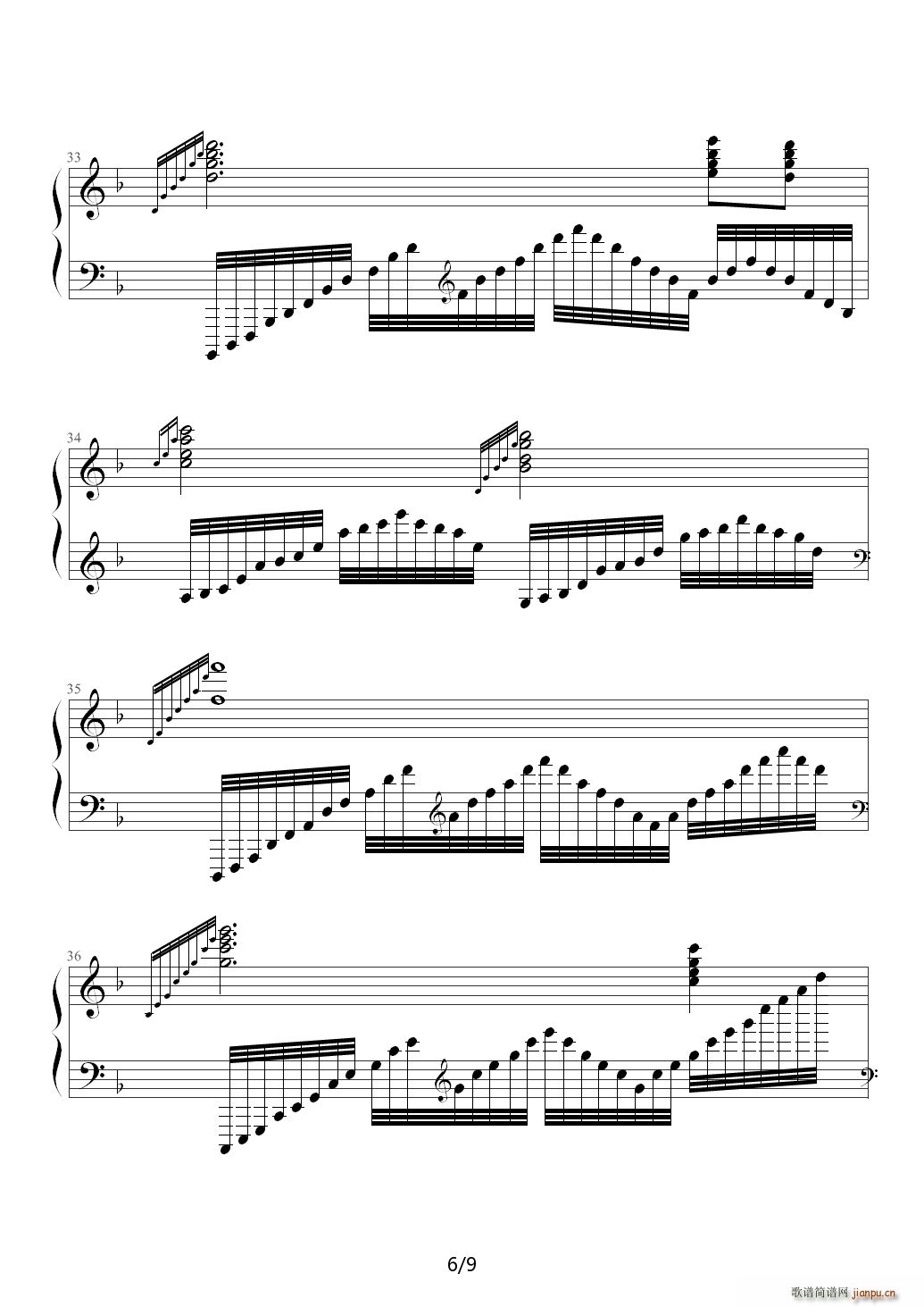 我心永恒 疯狂版 F调(钢琴谱)6