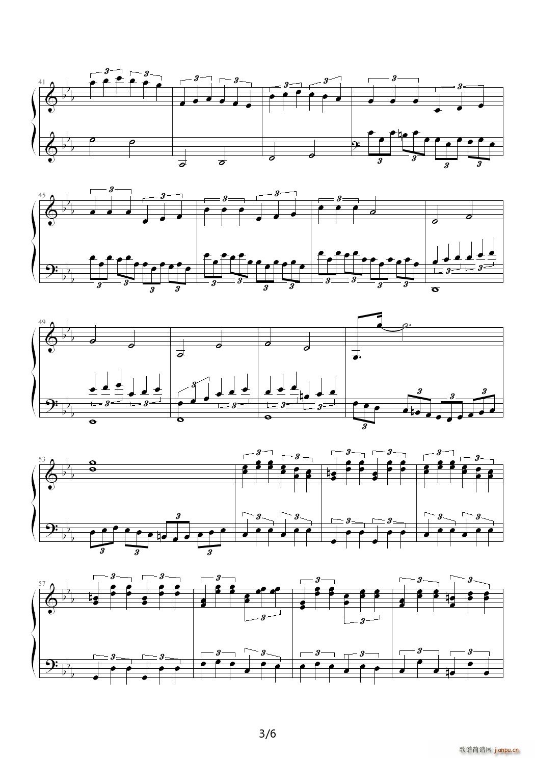 C小调第一钢琴奏鸣曲第二乐章 Ver 2011 6 降E调(钢琴谱)3