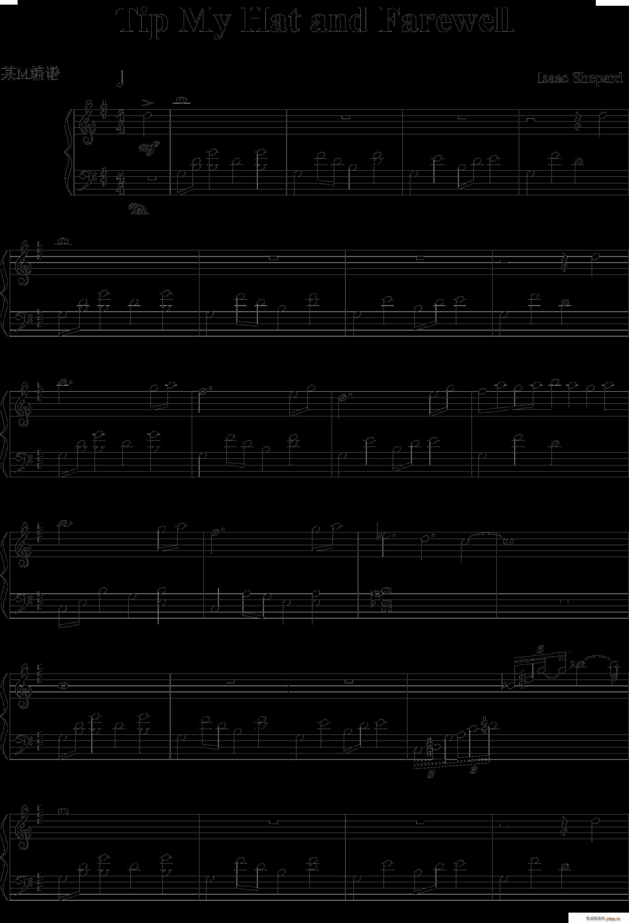 tip my hat and farewell(钢琴谱)1