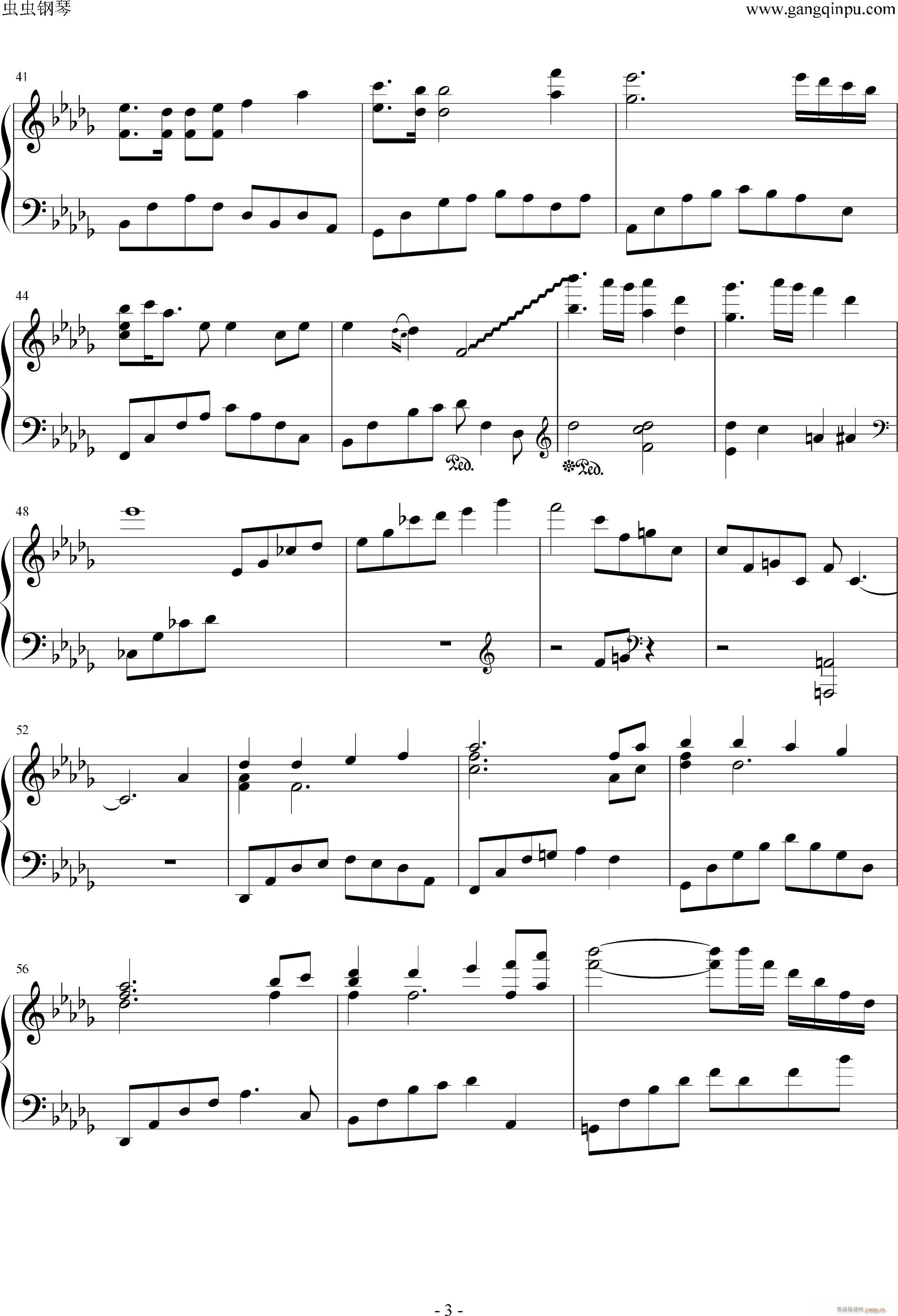 YASASHIIKYOKU(钢琴谱)3