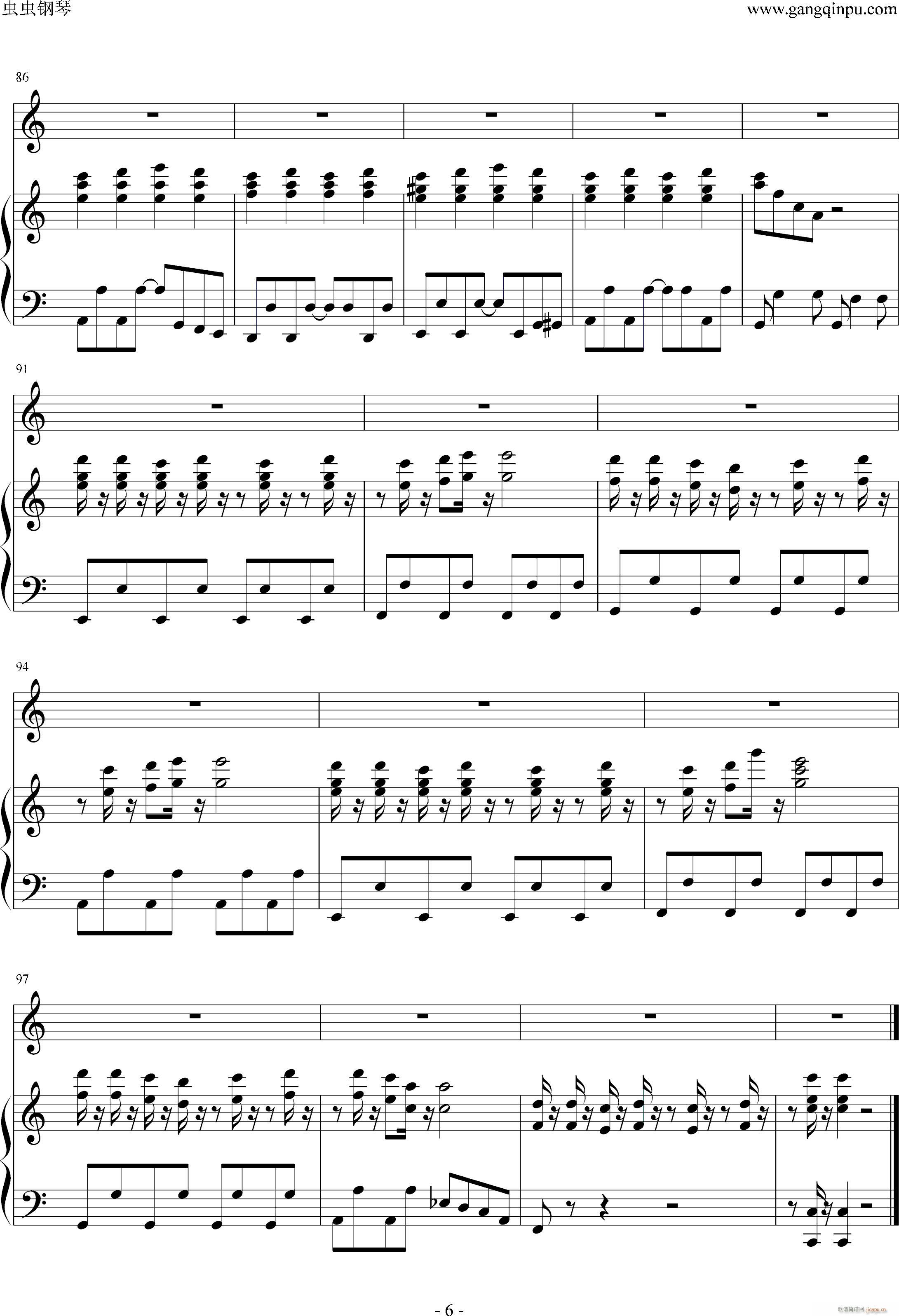 嵐 Troublemaker 钢琴弹唱(钢琴谱)6