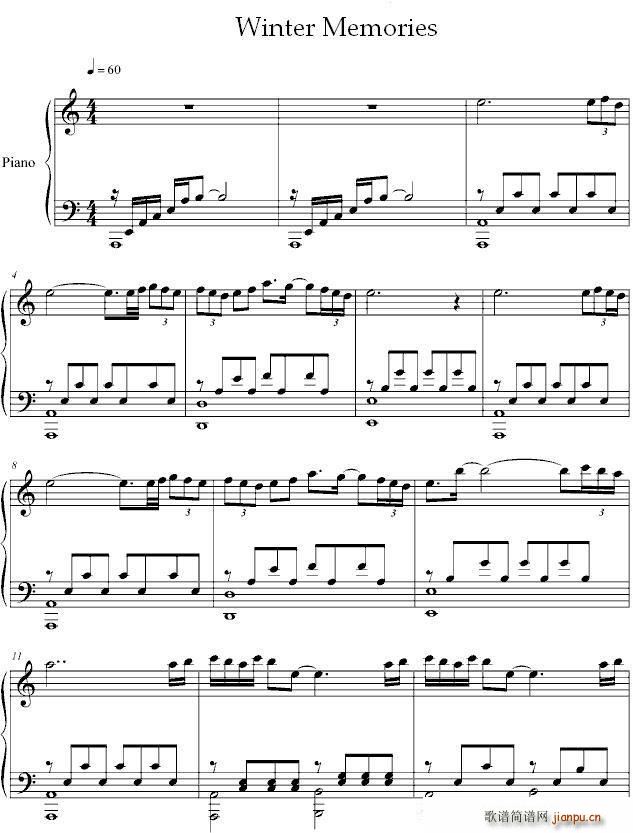 Winter Memories(钢琴谱)1