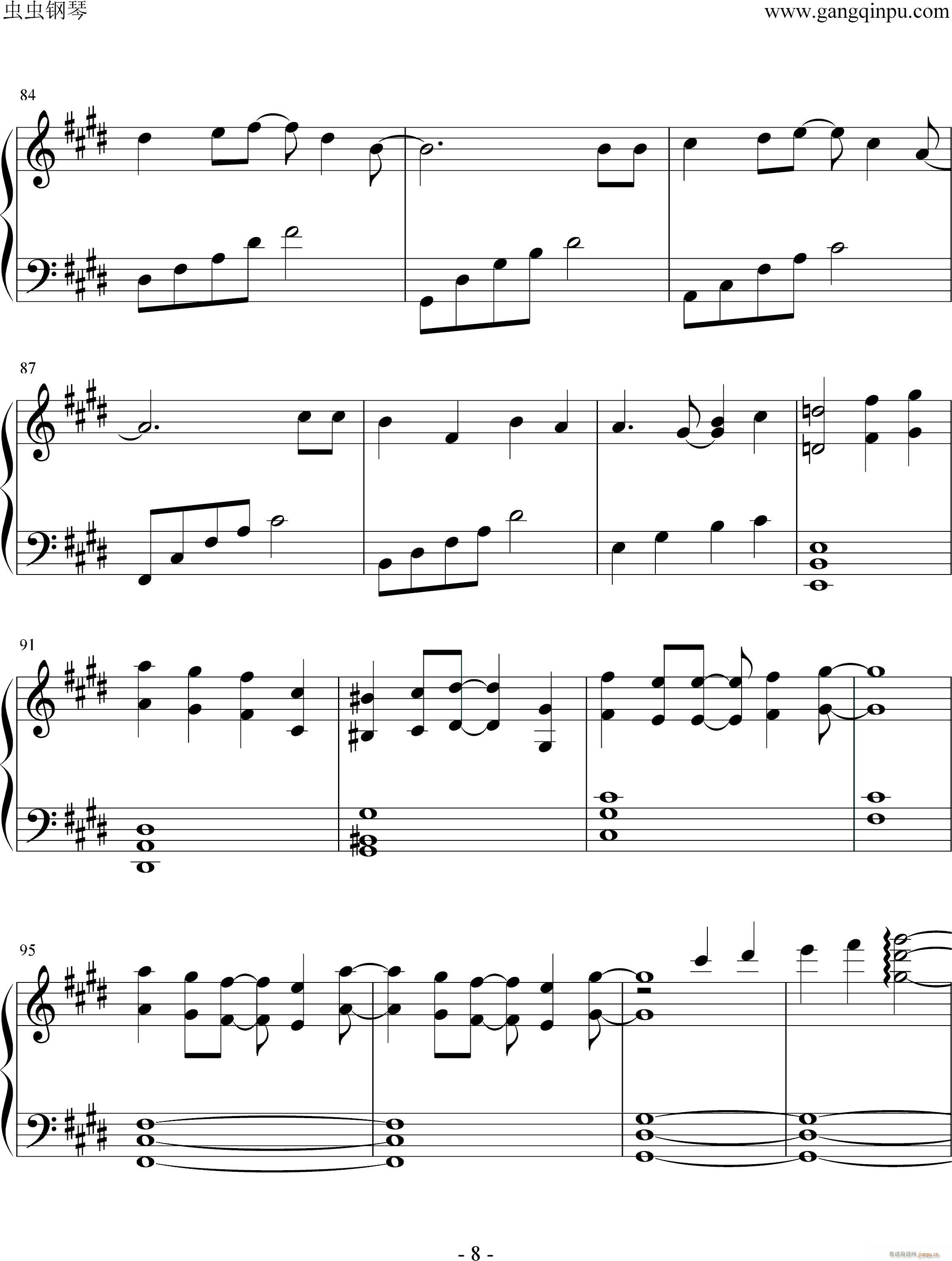 美しい稲妻(钢琴谱)8