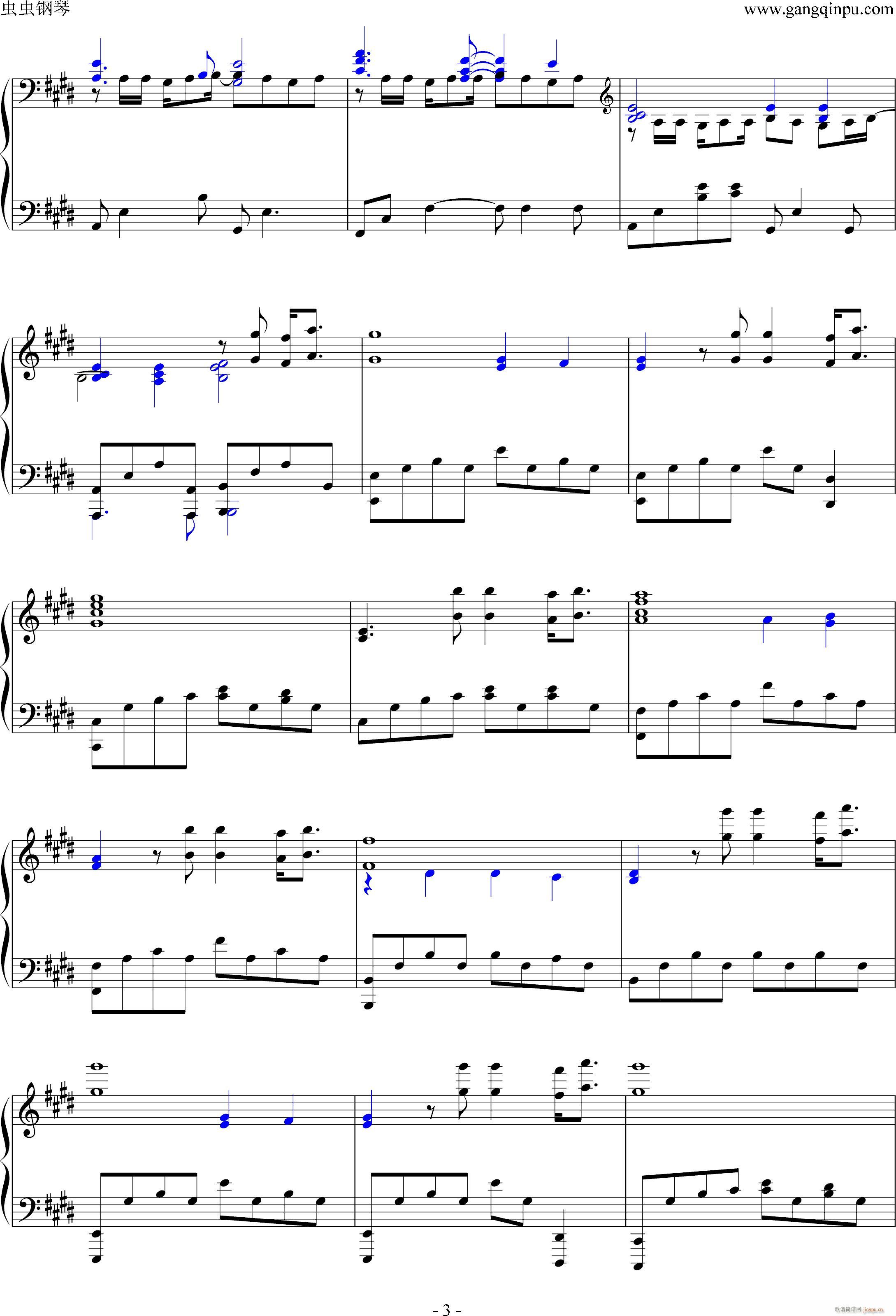 风云雄霸天下配乐(钢琴谱)3