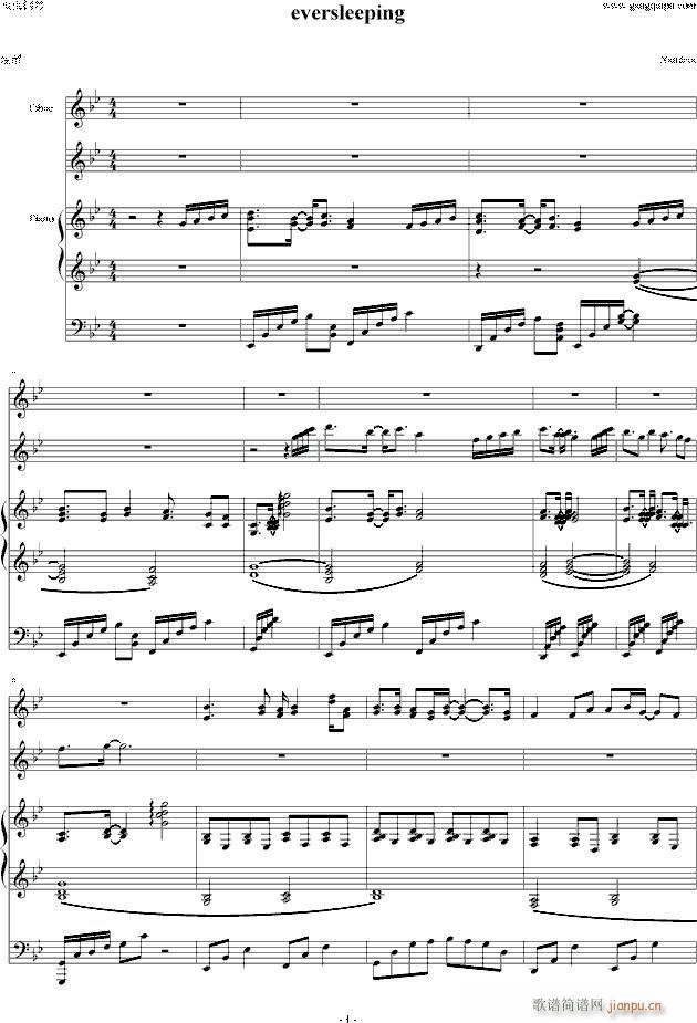 eversleeping(钢琴谱)1