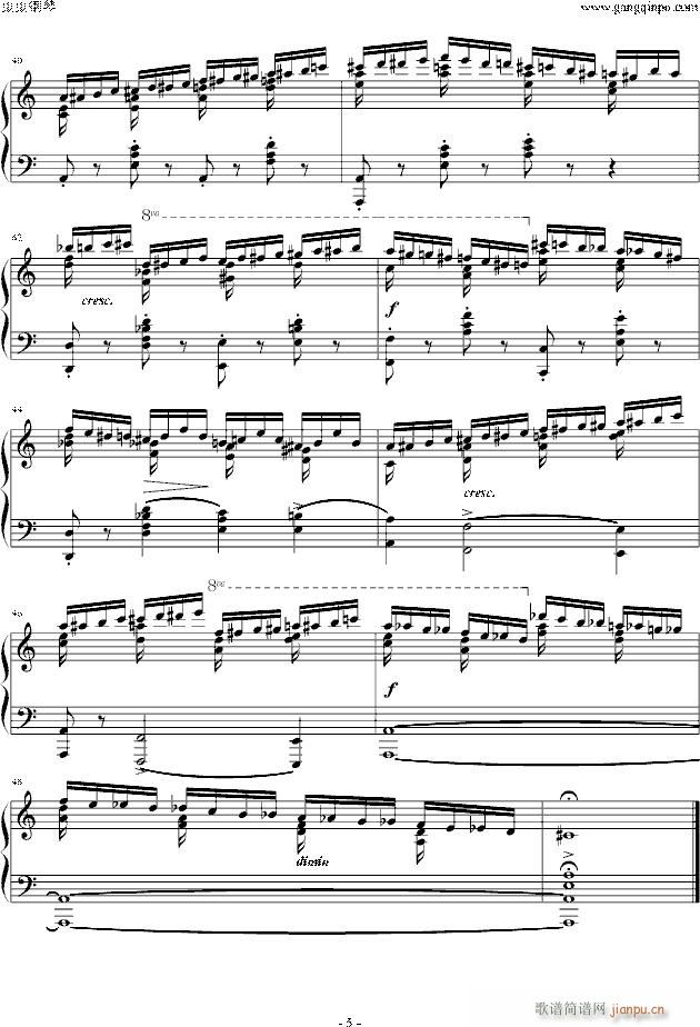 肖邦练习曲 Etude OP 10 No 2(钢琴谱)5