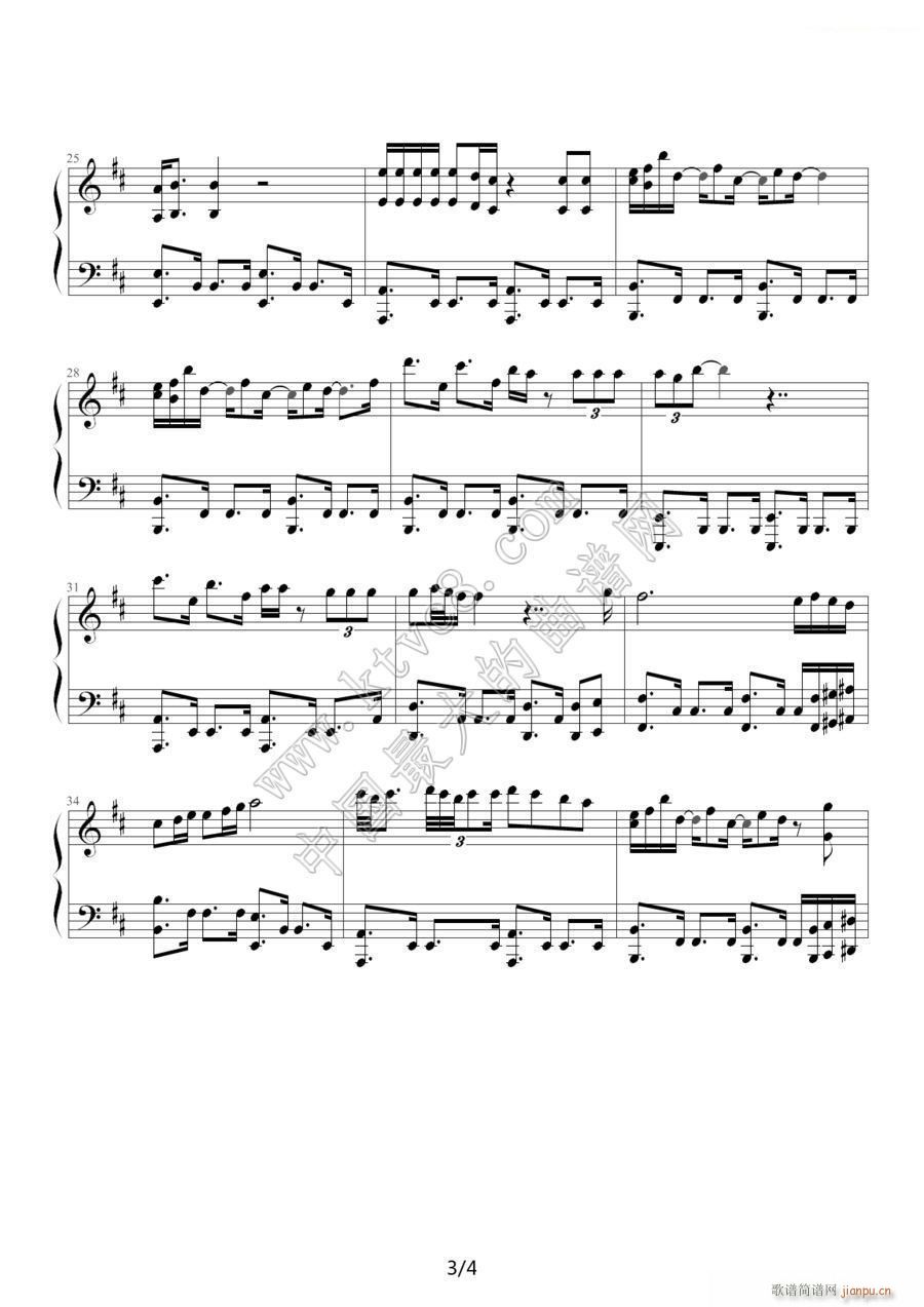 卡萨布兰卡 赫尔曼 赫普菲尔德曲(钢琴谱)3