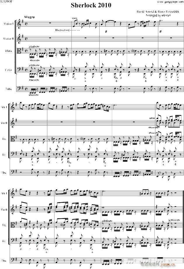 Sherlock Theme 2010(钢琴谱)1