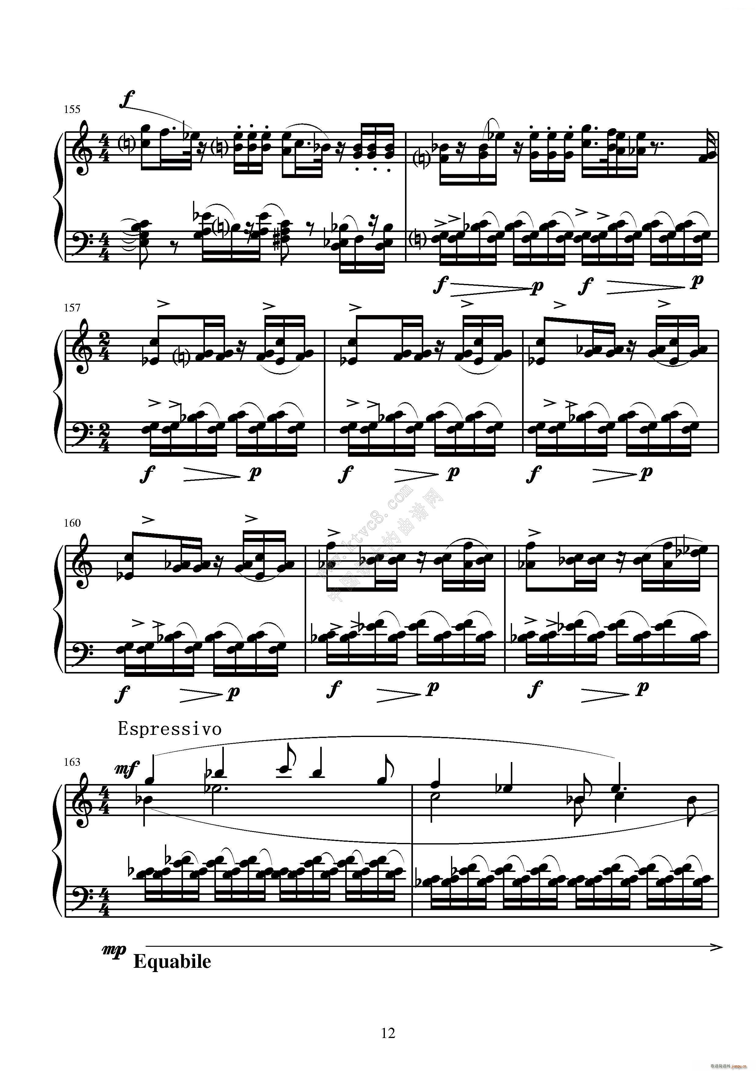 第五钢琴奏鸣曲(钢琴谱)12