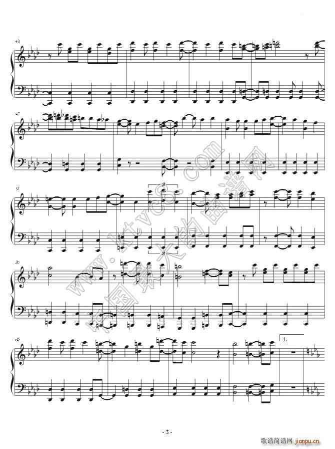 栆楏塅拡岎嬁嬋丒戞幍妝復乽柍尷偺垽乿(钢琴谱)3