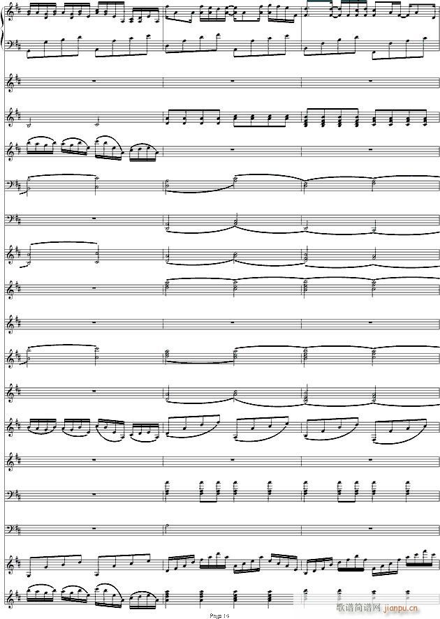 D大调卡农协奏交响(钢琴谱)14