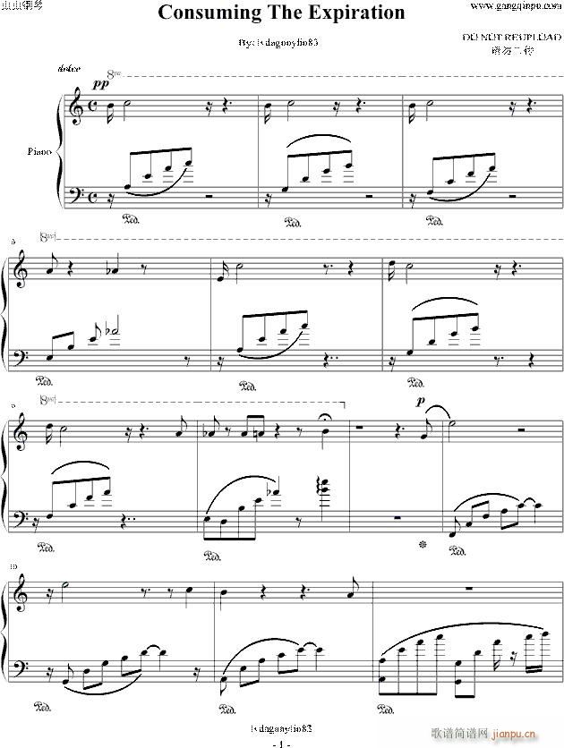 Consuming The Expiration(钢琴谱)1