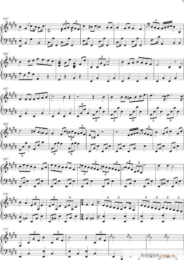 马勒第四交响曲第四乐章钢琴独奏(钢琴谱)7