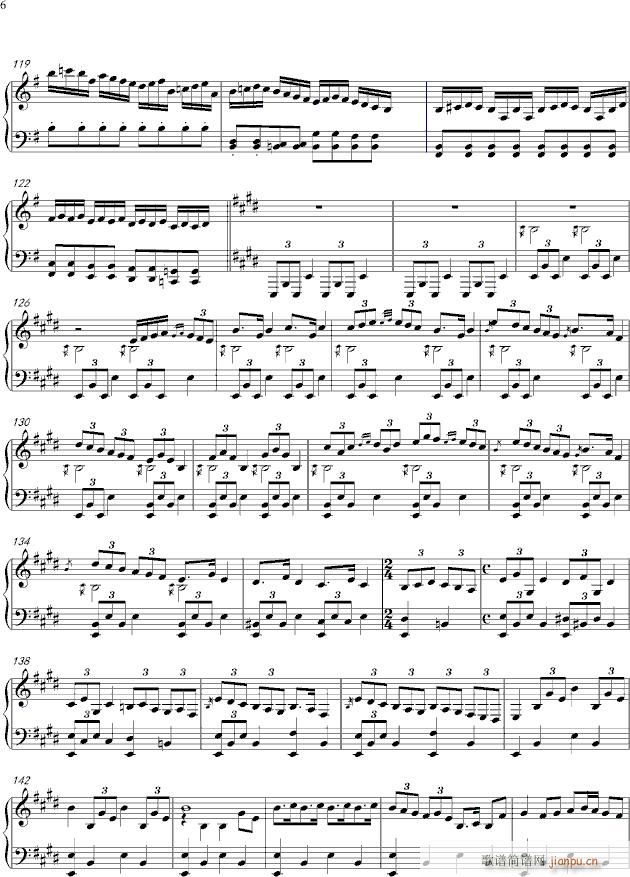 马勒第四交响曲第四乐章钢琴独奏(钢琴谱)6