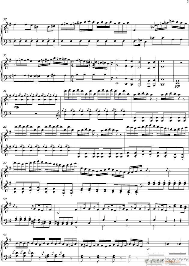 马勒第四交响曲第四乐章钢琴独奏(钢琴谱)3