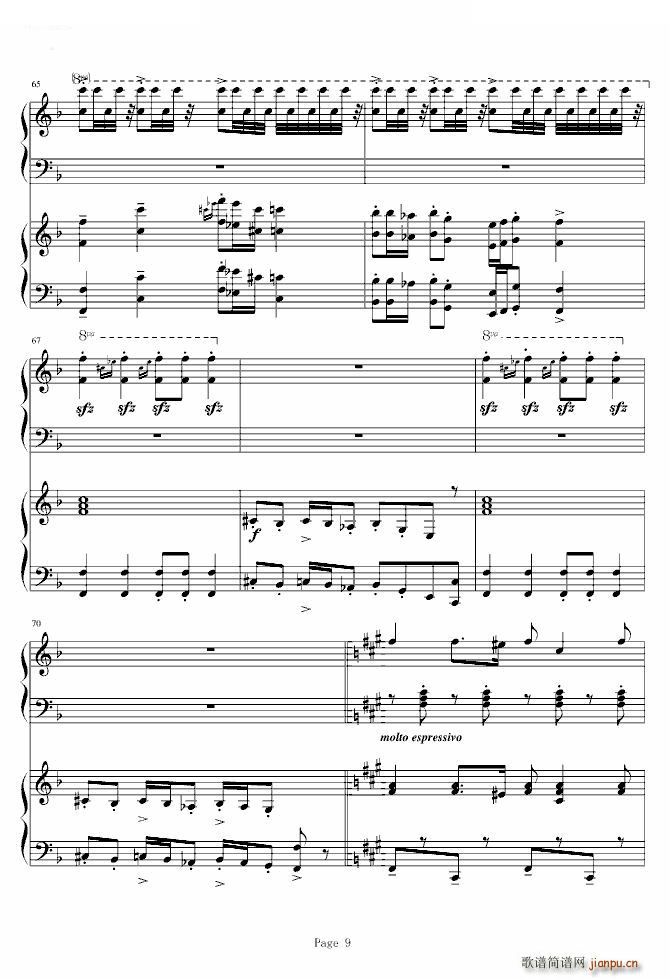 四手联弹 红色警戒3主题曲 苏维埃进行曲 Soviet March 修改(钢琴谱)9