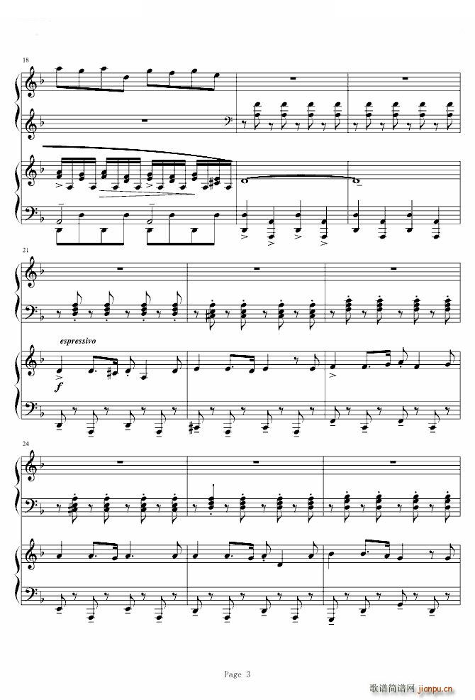 四手联弹 红色警戒3主题曲 苏维埃进行曲 Soviet March 修改(钢琴谱)3