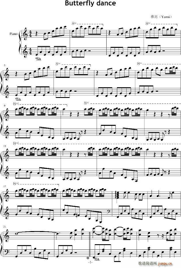Butterfly dance(钢琴谱)1