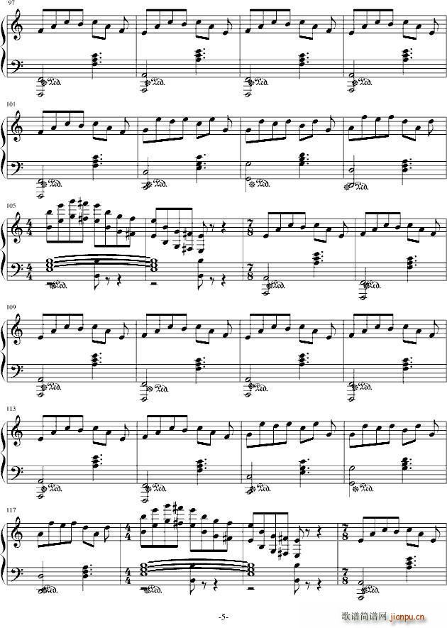 Butterfly dance(钢琴谱)5
