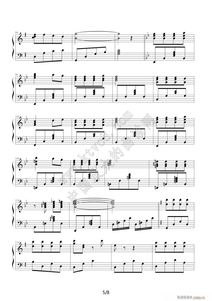 花仙子之歌5(钢琴谱)1