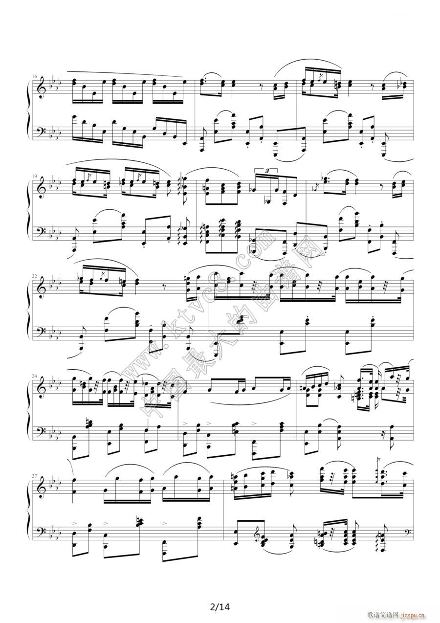 英雄波兰舞曲2(钢琴谱)1