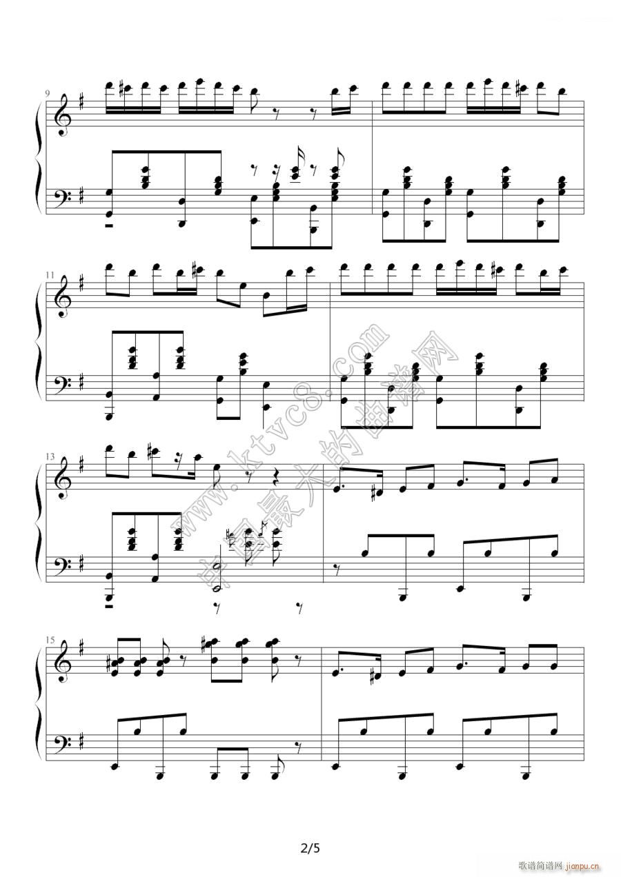 愤怒的小鸟 主界面背景音乐2(钢琴谱)1