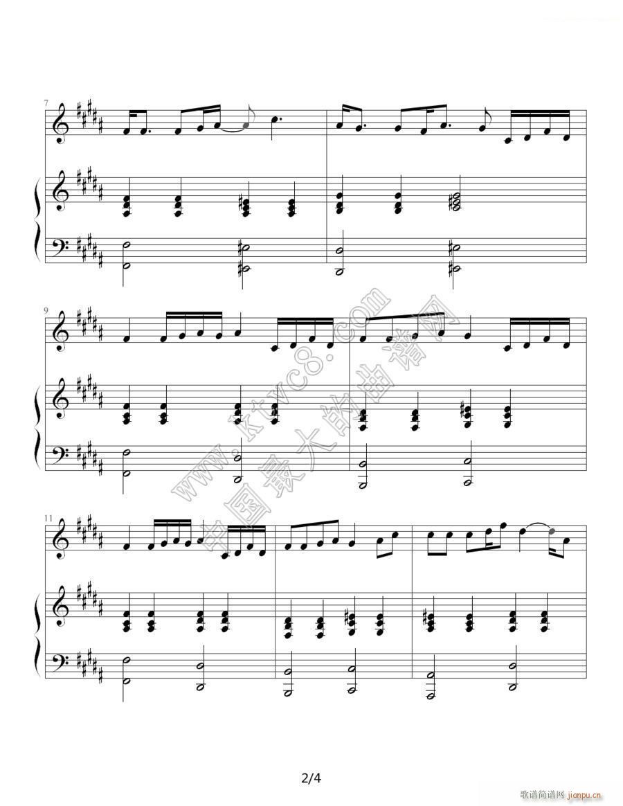 Take me to your heart 英文版 吻别 2(钢琴谱)1