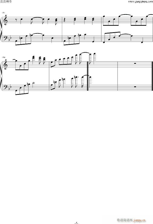 The True That You Leave 你离开的真相(钢琴谱)5