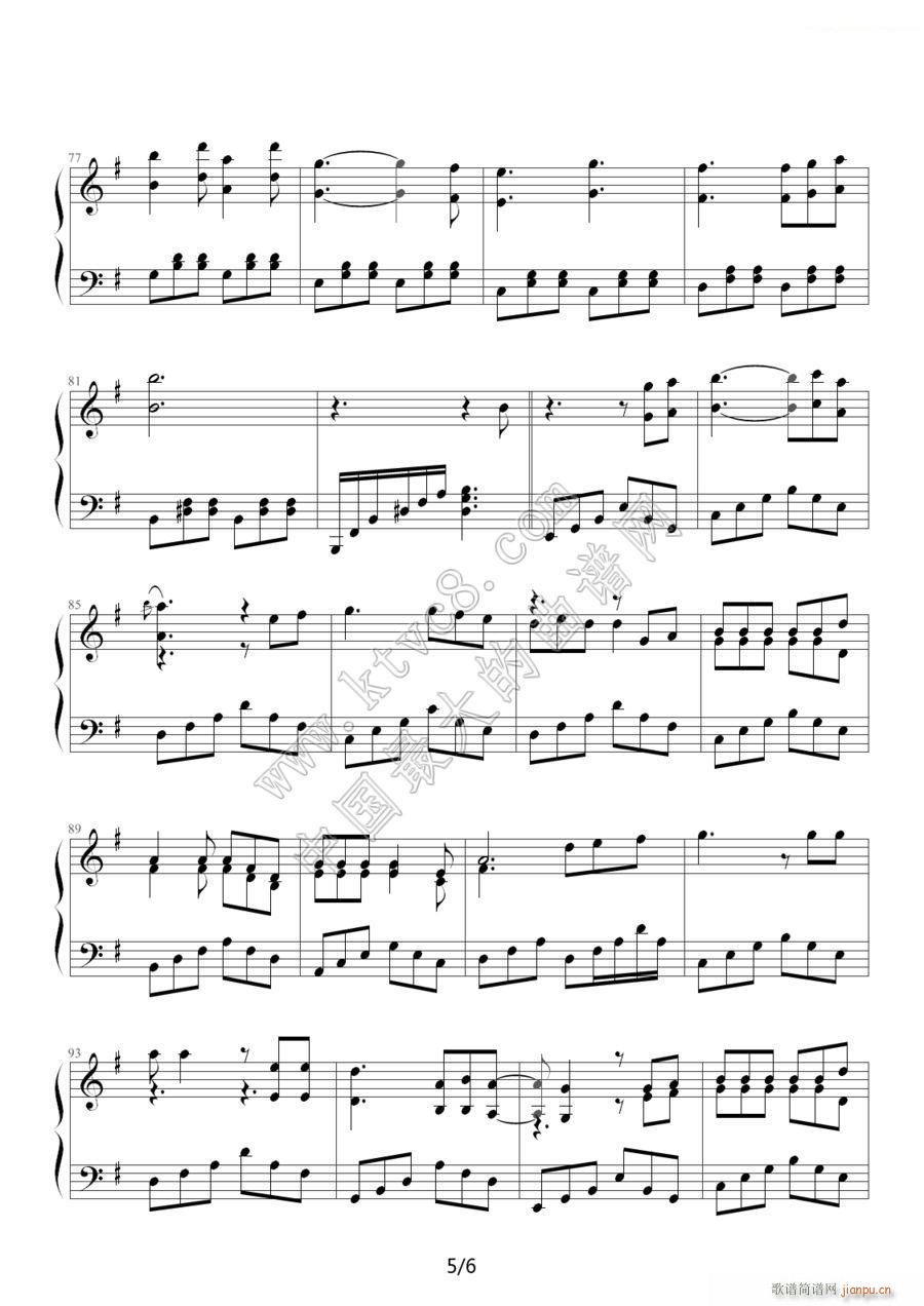 知心爱人4(钢琴谱)1