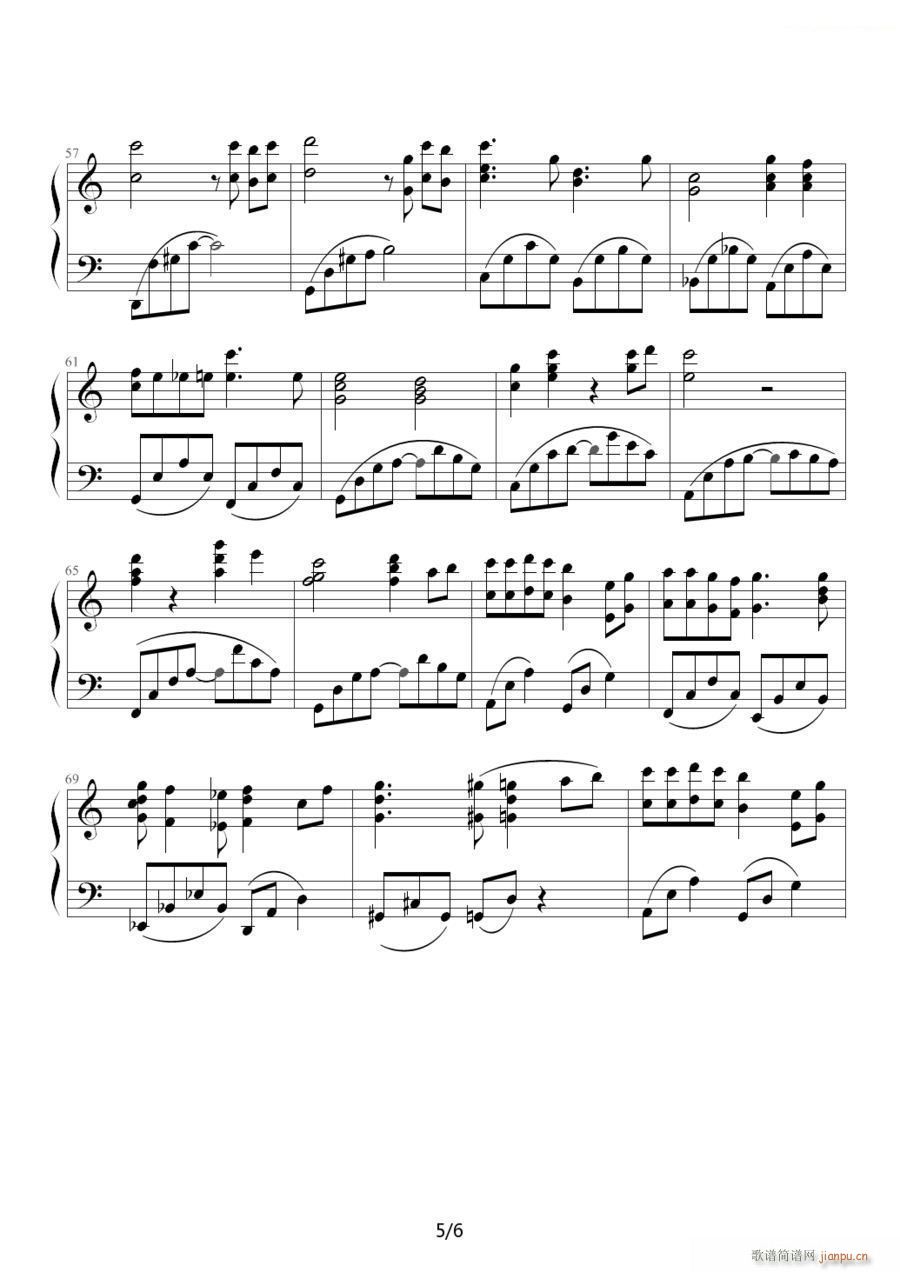 千与千寻片首曲 五(钢琴谱)1