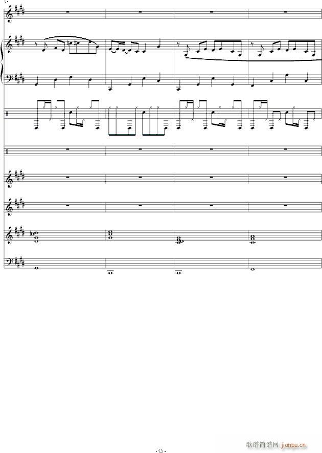 克罗地亚第三狂想曲(钢琴谱)22