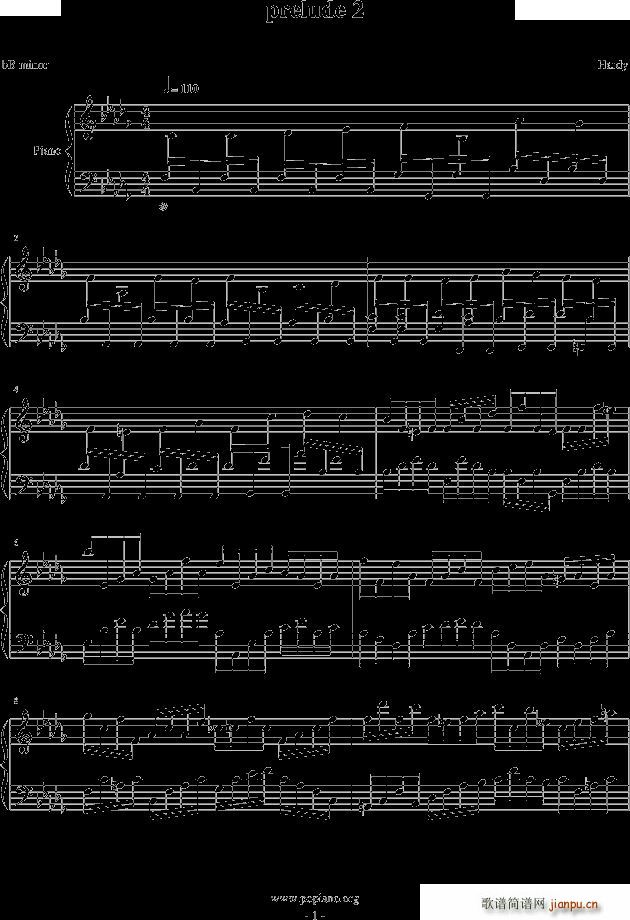 bb小调前奏曲(钢琴谱)1