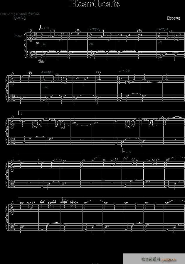 Heartbeats(钢琴谱)1
