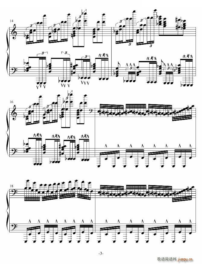 龙卷风 超级练习曲(钢琴谱)3