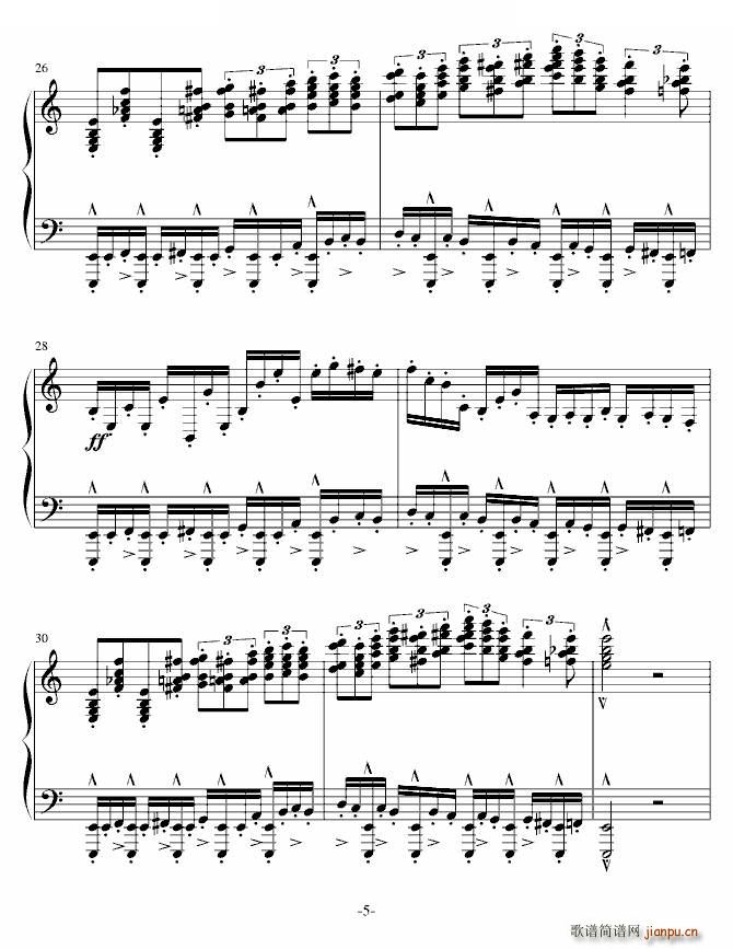 龙卷风 超级练习曲(钢琴谱)5