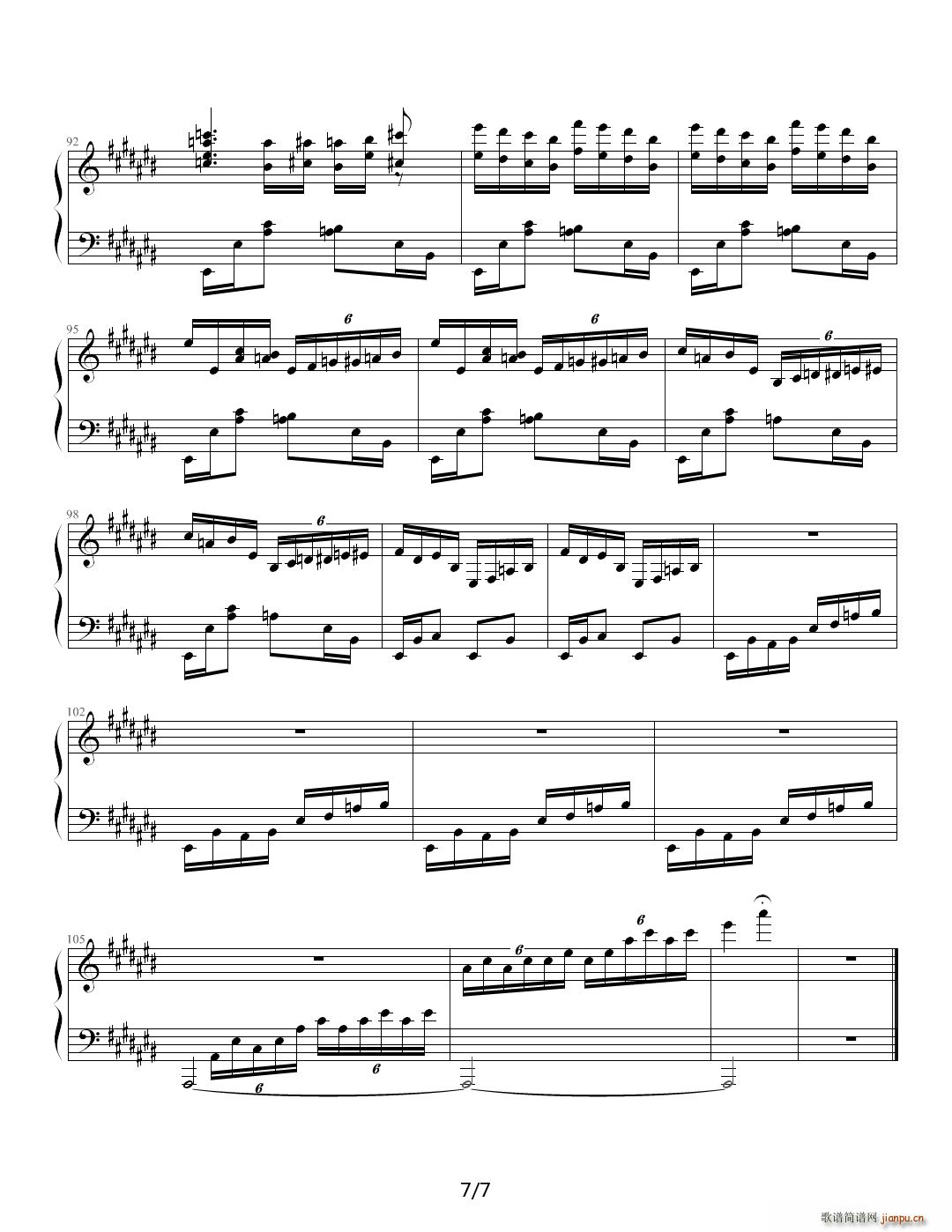 俄罗斯舞曲 降D调(钢琴谱)7